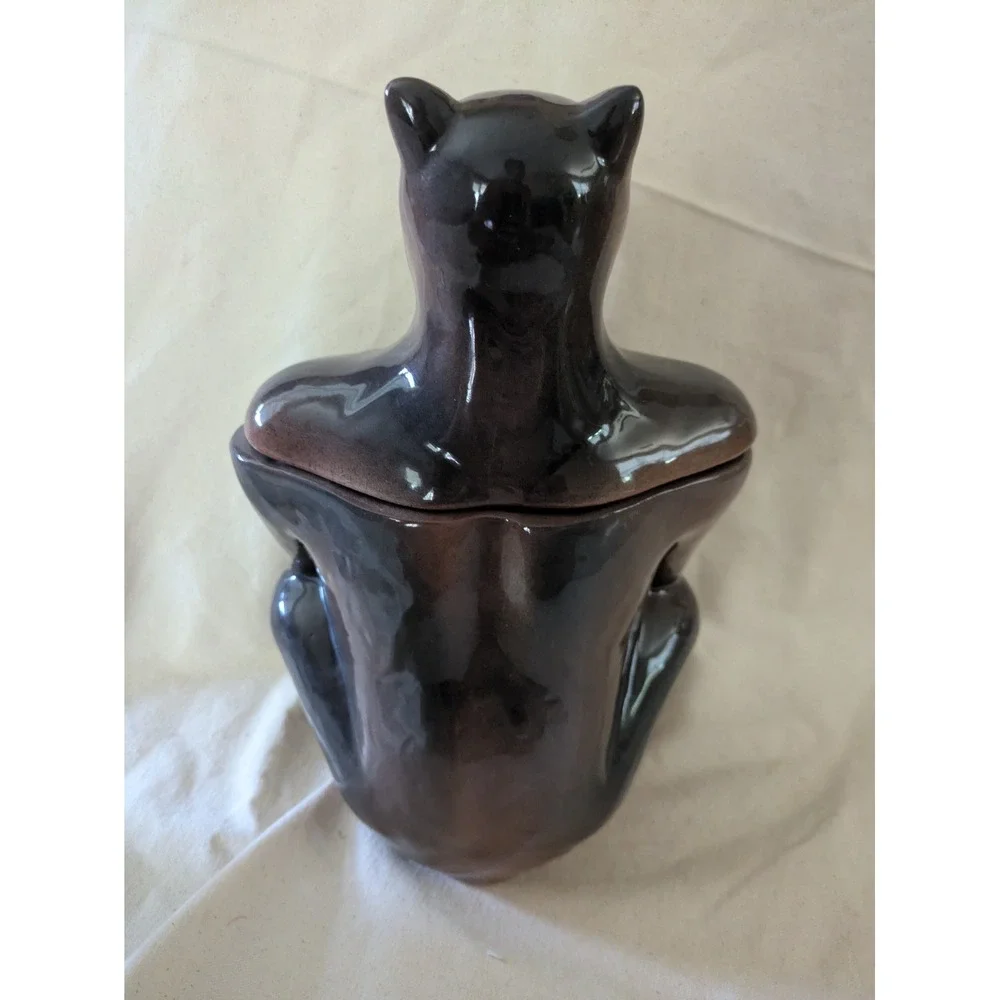 McCoy Big Brown Hungry Bear Classics Ceramic Cookie Weird Jar As Is